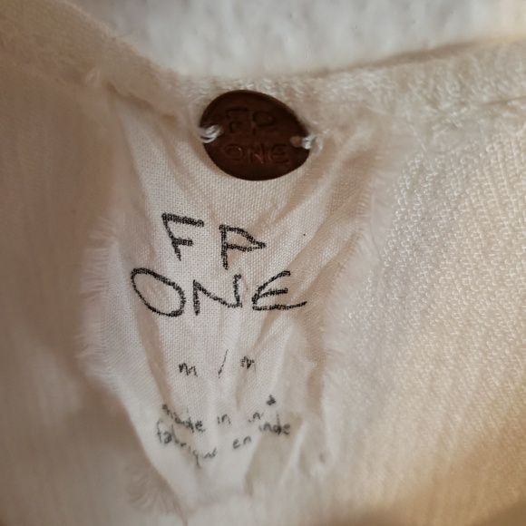 Free People One Ruffle Surplice Tank in Ivory - Picture 6 of 6